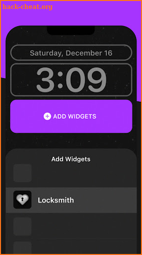 locksmith widget screenshot