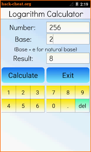 Logarithm Calculator Pro screenshot