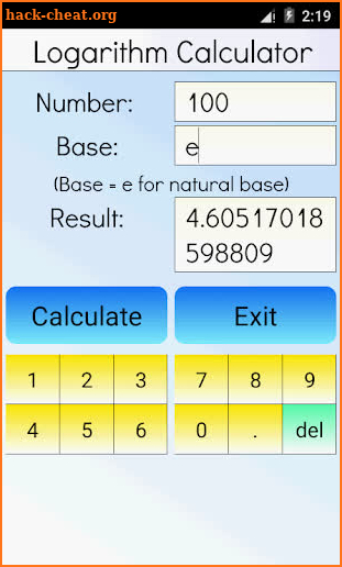 Logarithm Calculator Pro screenshot