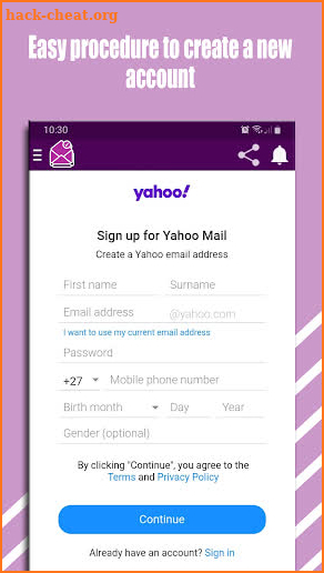 Login-for Yahoo screenshot