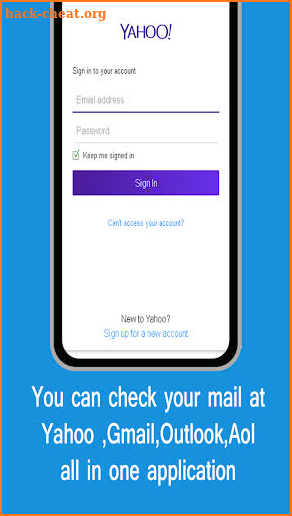 Login for Yahoo Mail, outlook Email Mobile screenshot