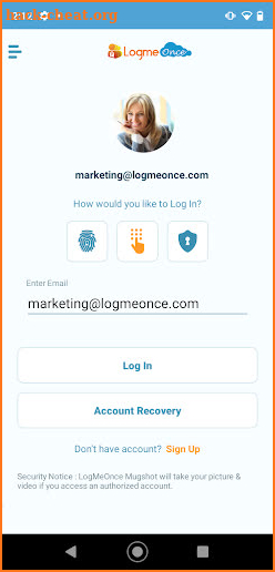LogMeOnce Password Manager screenshot