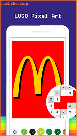 Logo Pixel Art Adult Color By Number Free Coloring screenshot