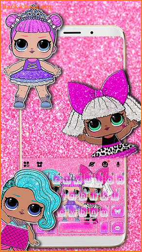 Lol Glitter Surprise Keyboard Theme screenshot