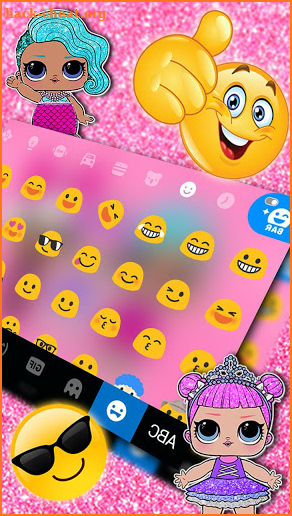 Lol Glitter Surprise Keyboard Theme screenshot