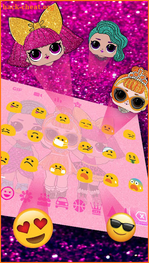 Lol Princess Surprise Glitter Keyboard Theme screenshot