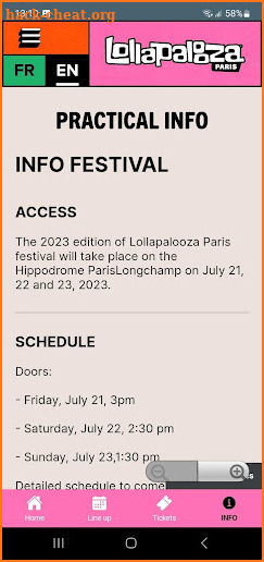 Lollapalooza Paris screenshot