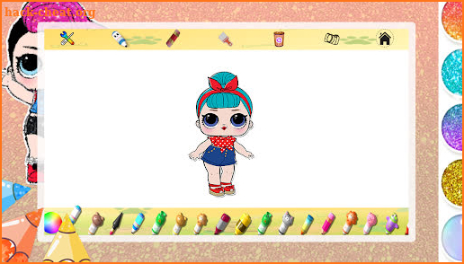 Lollipop Gliter Surprise Doll Coloring screenshot