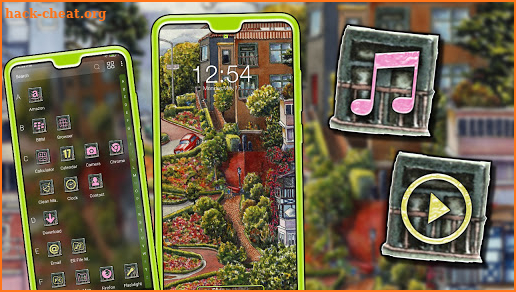 Lombard Street Painting Theme screenshot