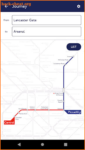 London Tube Map screenshot