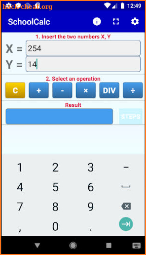 Long Division - Long Multiplication Calculator screenshot