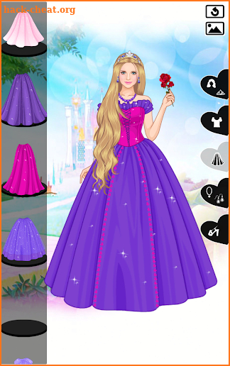 Long Golden Hair Princess Dress up game screenshot