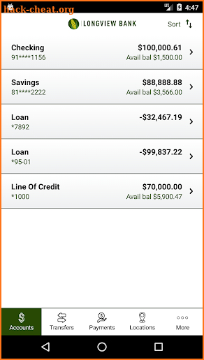 Longview Bank screenshot