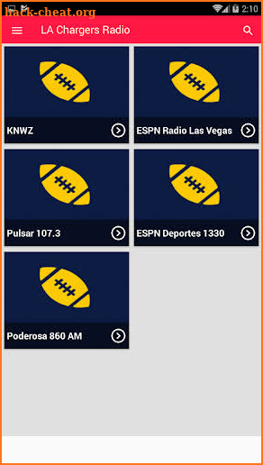 Los Angeles Chargers Radio App screenshot