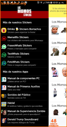 Los Momos - Stickers para Whatsapp screenshot