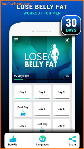 Lose Belly Fat for Men - Lose Weight in 30 Days screenshot