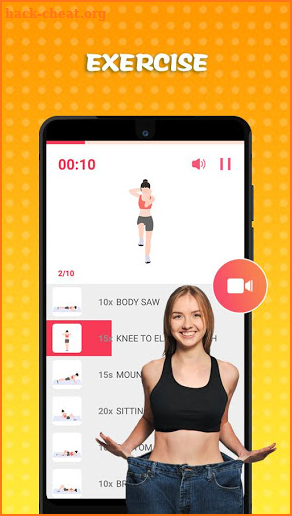 Lose Belly Fat-Home Abs Fitness Workout screenshot