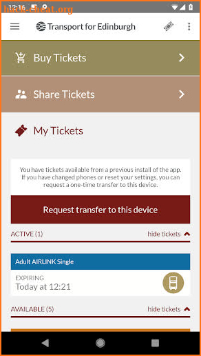 Lothian Buses M-Tickets screenshot