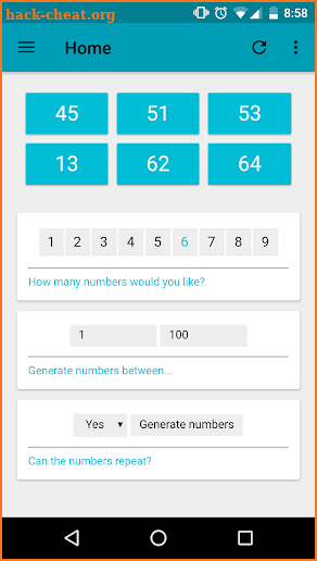 Lottery Numbers Generator Pro screenshot