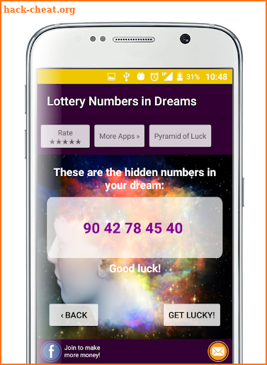 Lottery Numbers in Dreams screenshot
