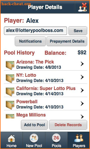 Lottery Pool Boss screenshot