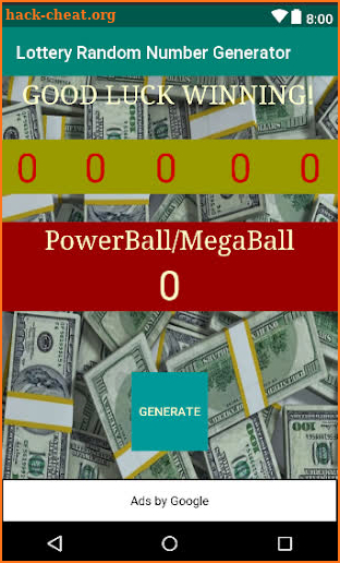 Lottery Random Number Generator screenshot