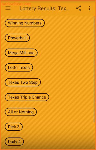 Lottery Results: Texas screenshot