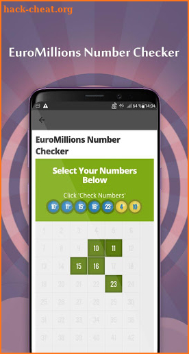 Lottery ticket scanner (checker) screenshot
