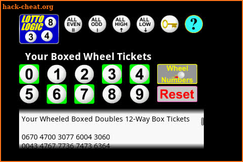 Lottery Wheel Generator Pick 4 screenshot