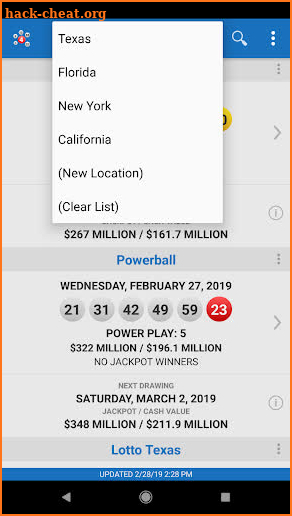 Lotto Results - Mega Millions Powerball Lottery US screenshot