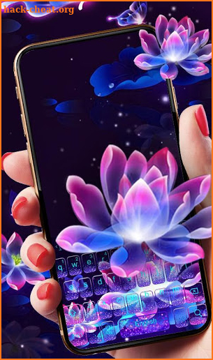Lotus Butterfly Flash Keyboard Theme screenshot