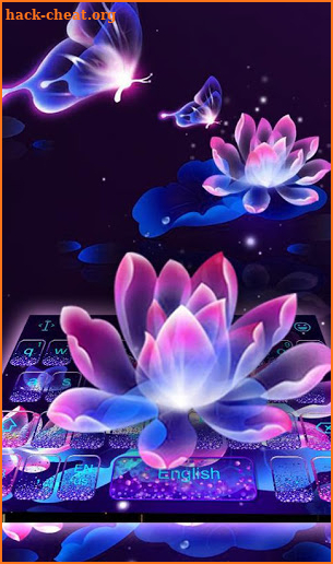 Lotus Butterfly Flash Keyboard Theme screenshot
