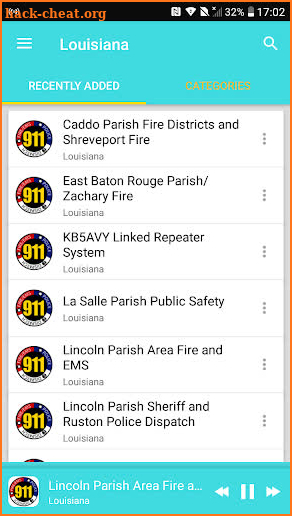 Louisiana police, fire and EMS radios screenshot