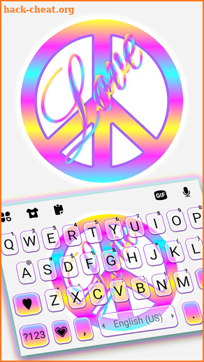 Love And Peace Keyboard Background screenshot