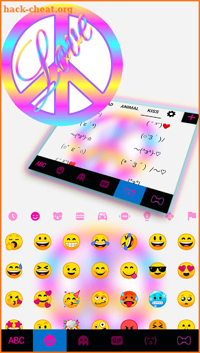 Love And Peace Keyboard Background screenshot