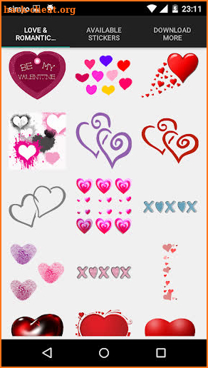 Love & romantic photo stickers screenshot