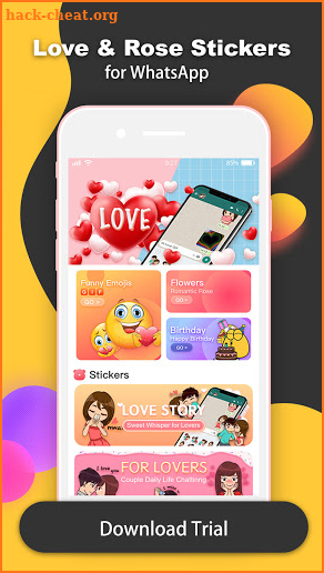 Love & Rose Stickers For WhatsApp screenshot