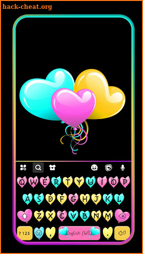 Love Balloons Keyboard Theme screenshot