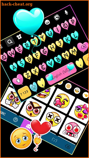 Love Balloons Keyboard Theme screenshot