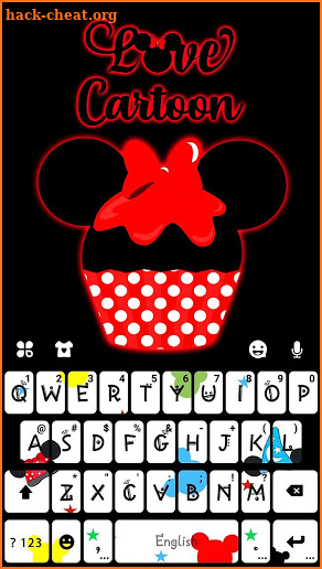 Love Cartoon Doodle Keyboard Theme screenshot