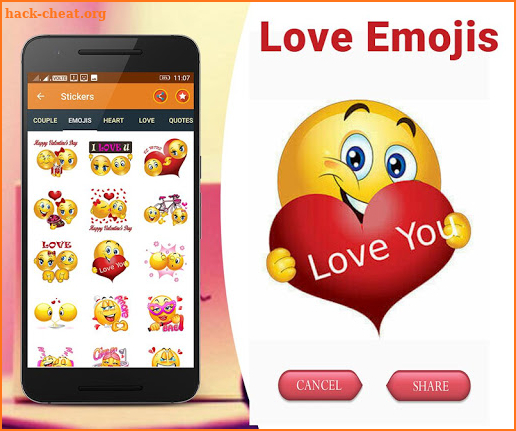 Love chat stickers: Valentine Special LoveStickers screenshot