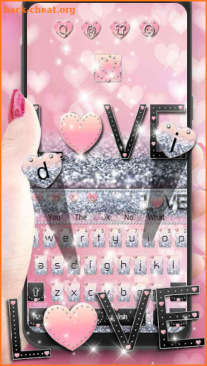 Love Diamond Glitter Keyboard screenshot