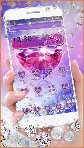 Love Diamond Heart Theme screenshot