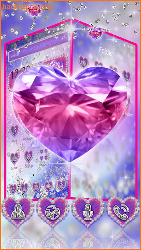 Love Diamond Heart Theme screenshot