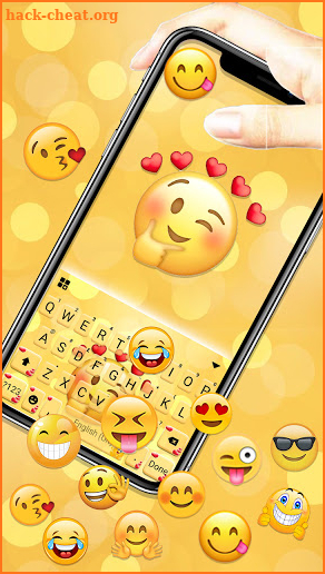 Love Emoji Gravity Keyboard Background screenshot