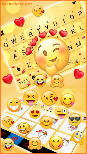 Love Emoji Gravity Keyboard Background screenshot