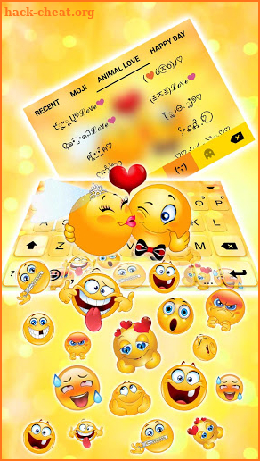 Love Emojis Gravity Keyboard Background screenshot
