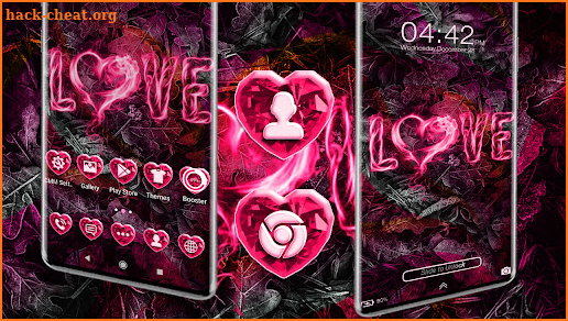 Love Flame Pink Theme screenshot