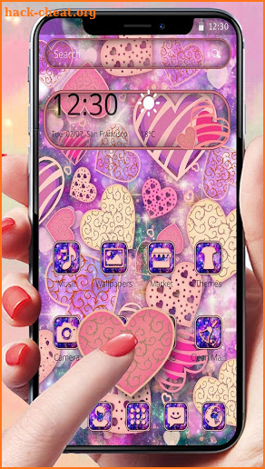 Love galaxy heart theme screenshot