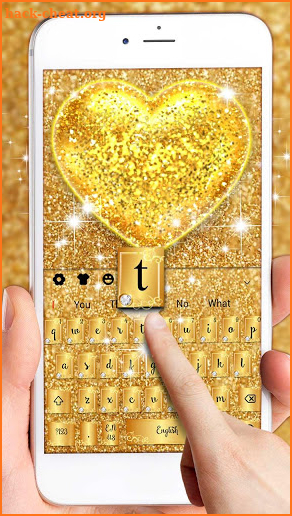 Love Gold Glitter Keyboard screenshot